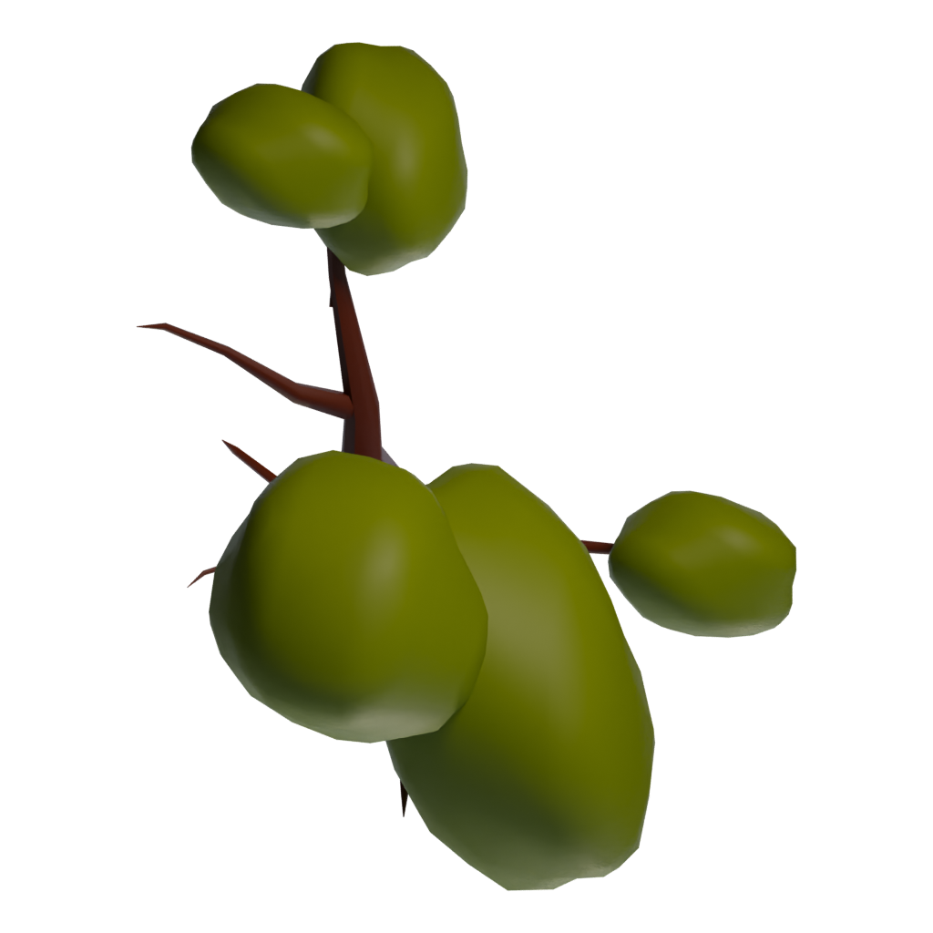 Top view of the Low Poly Ash Tree Sping For Free 3D model