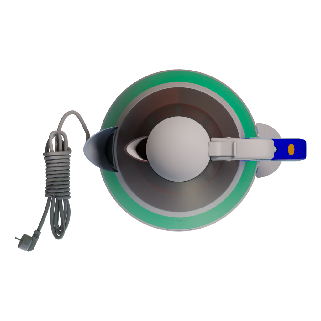 Top view of the Turkish Tea Machine 3D model
