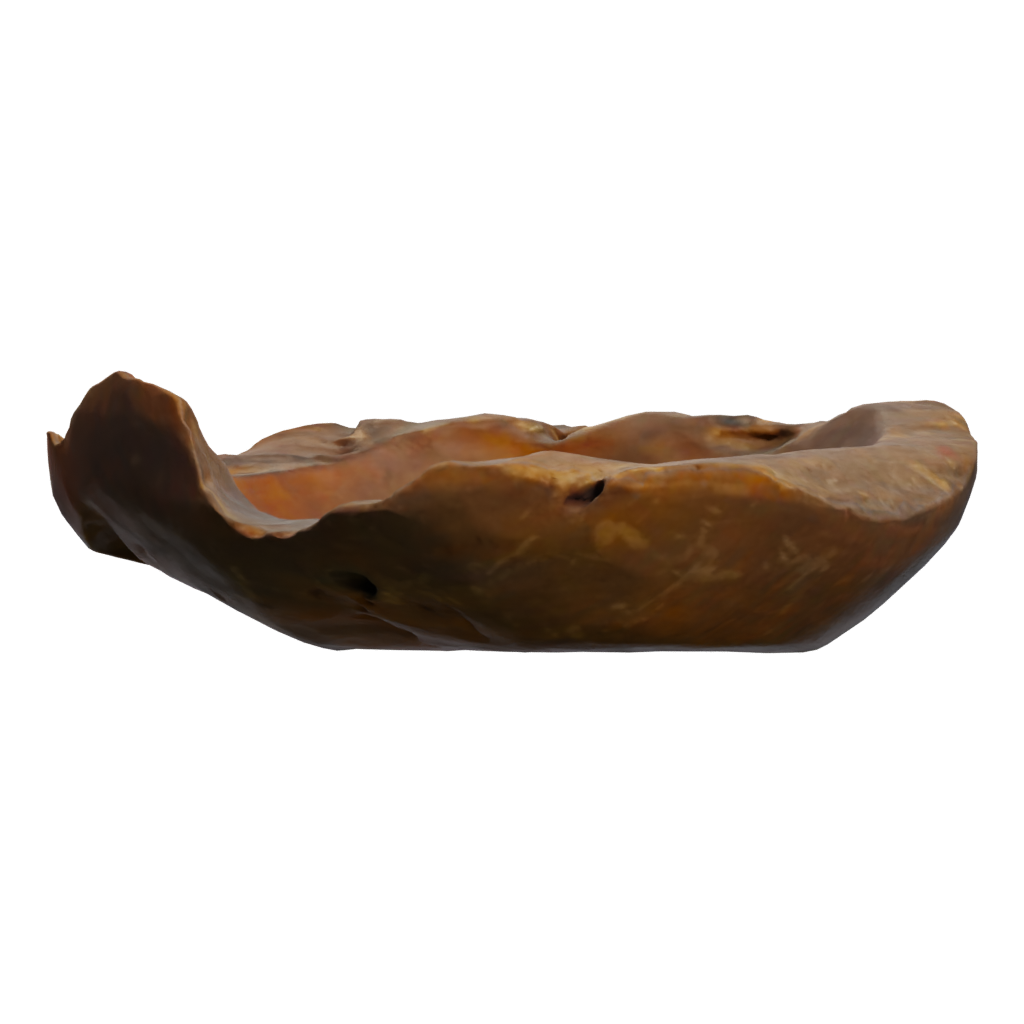 Right view of the Wooden Bowl 3D model