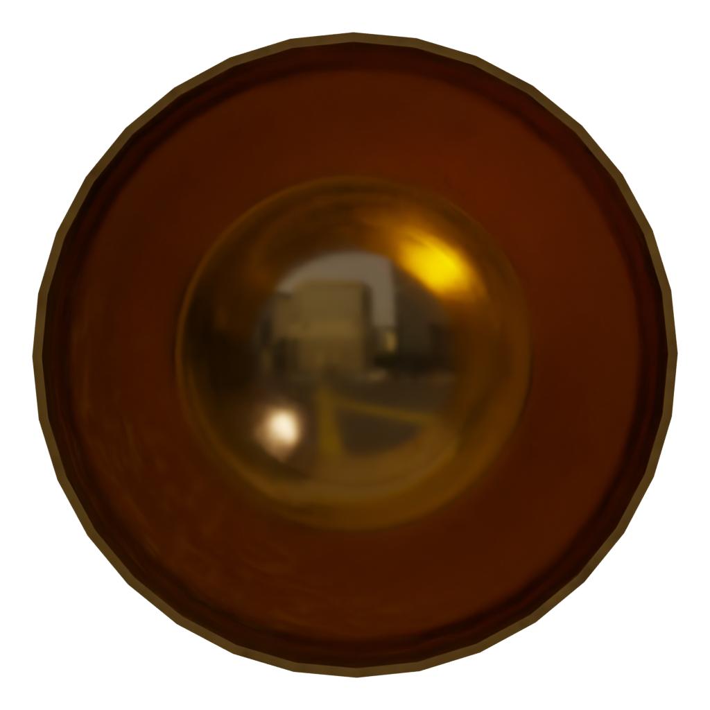 Top view of the Brass Goblets 3D model