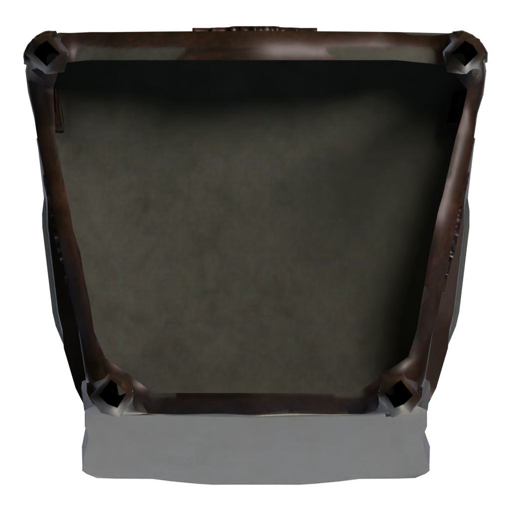Bottom view of the Green Chair 3D model