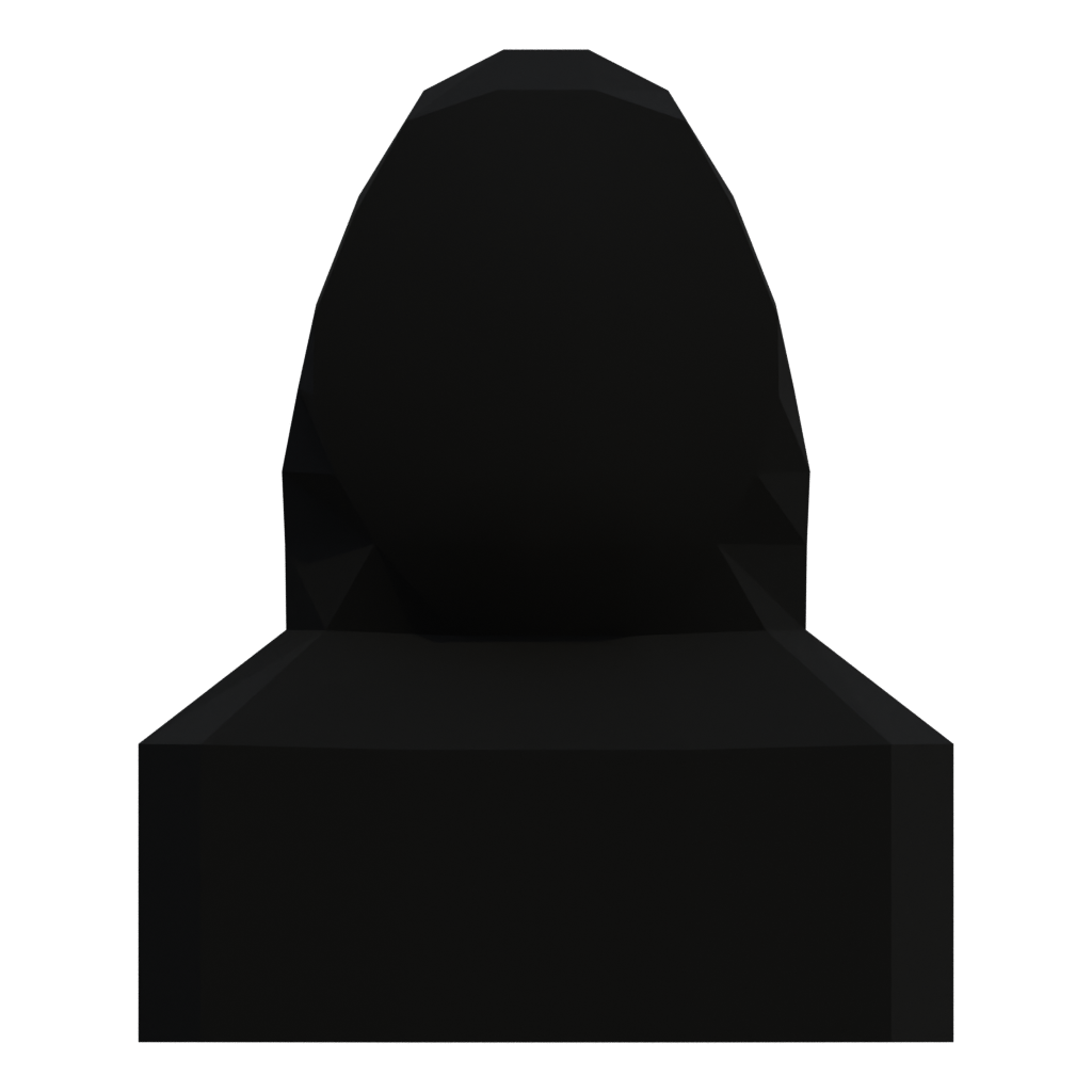 Back view of the Sream Charecter 3D model