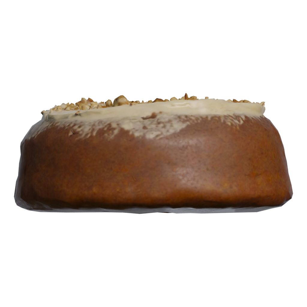 Back view of the Carrot Cake 3D model