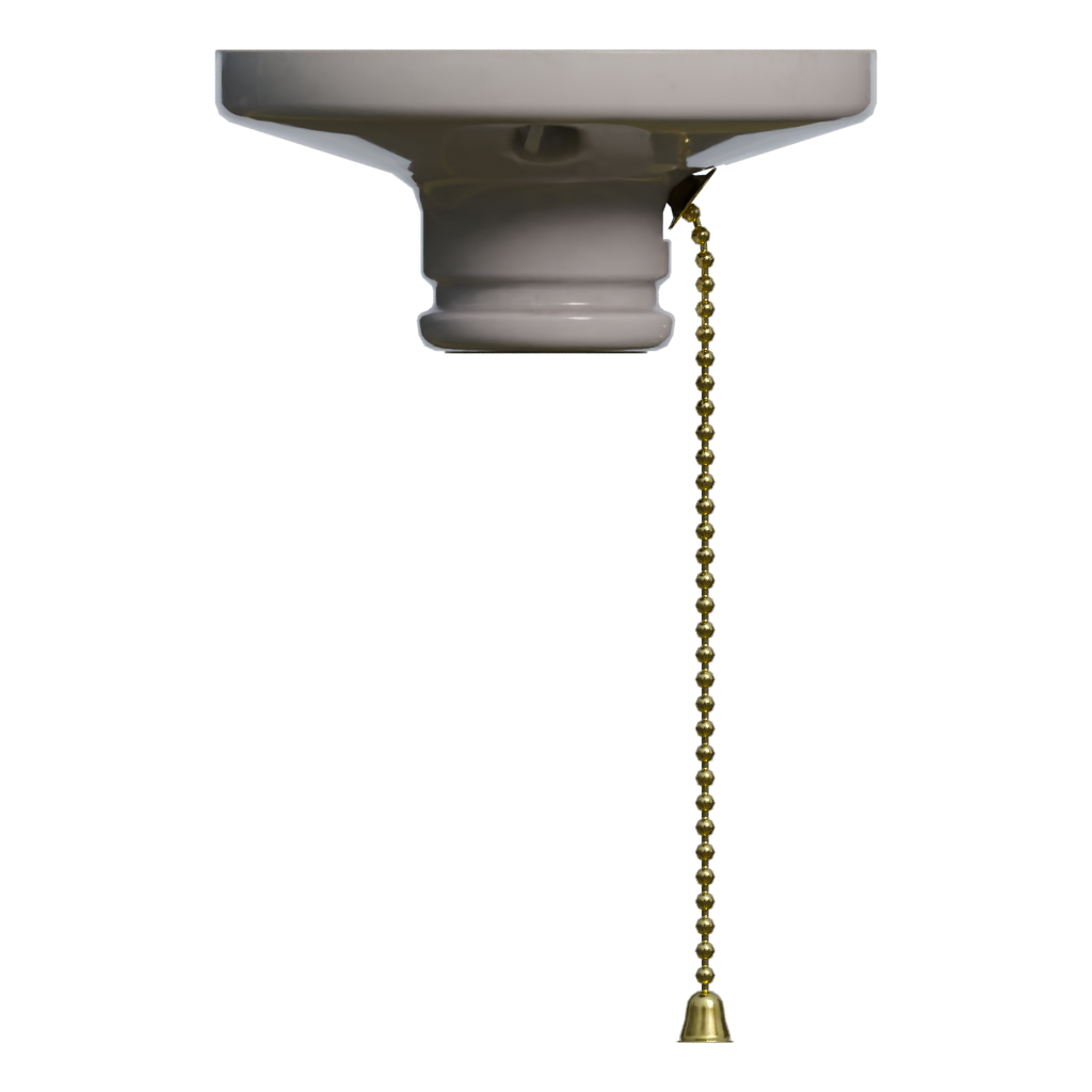 Back view of the Pull Chain Light Socket 3D model
