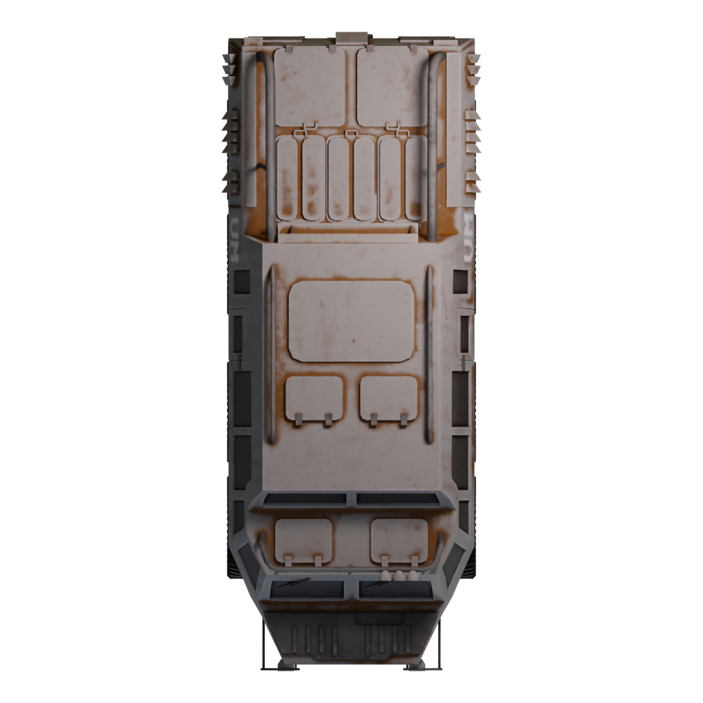 Top view of the Cross Country Vehicle 3D model