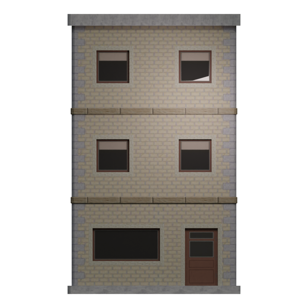 Front view of the White Building 3D model