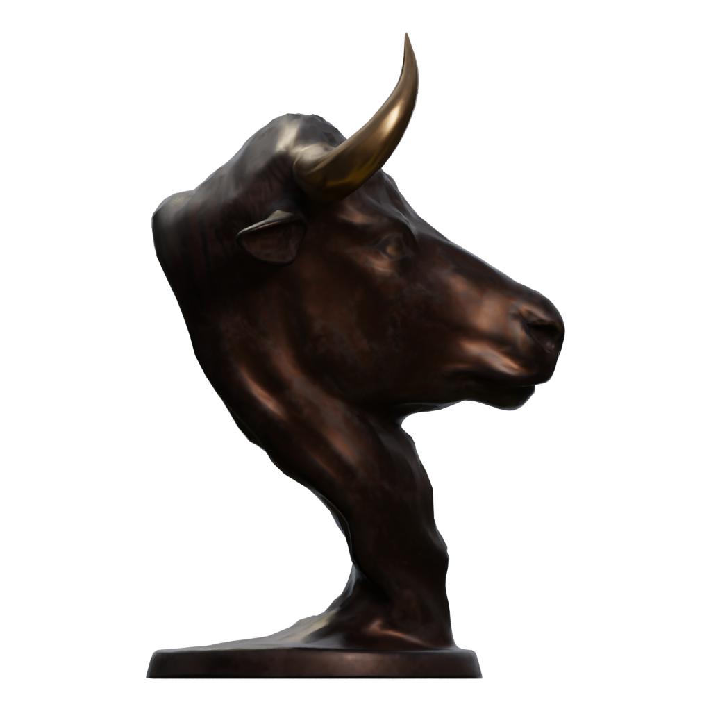 Right view of the Bull Head 3D model