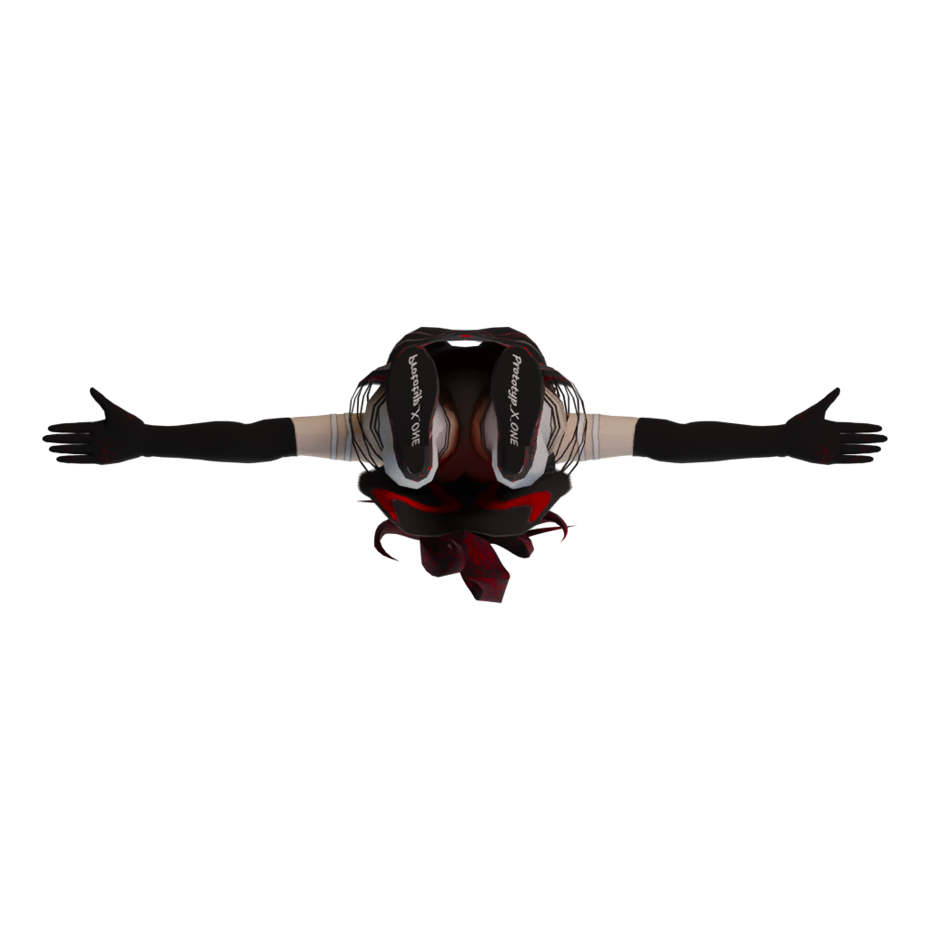 Bottom view of the Blood Girl Fictional Person 3D model