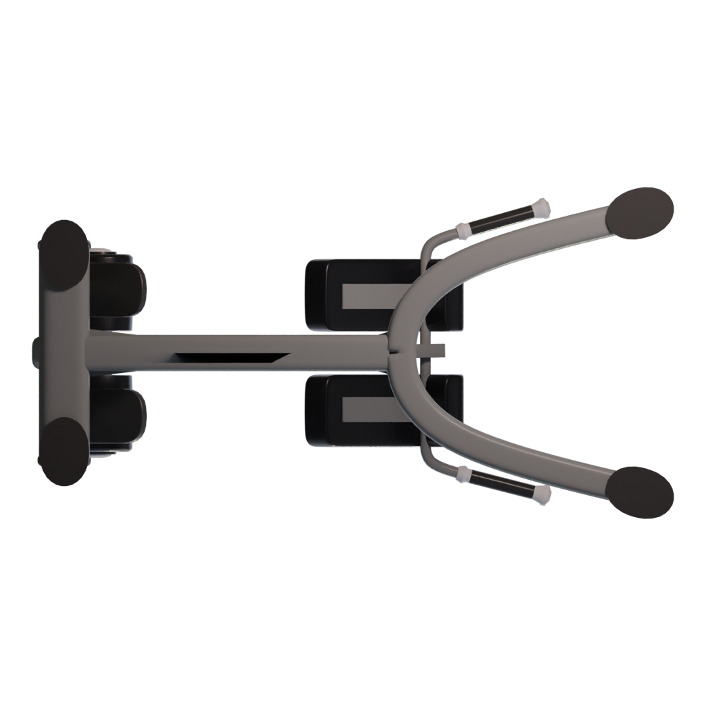 Bottom view of the Roman Chair Gym Equipment 3D model