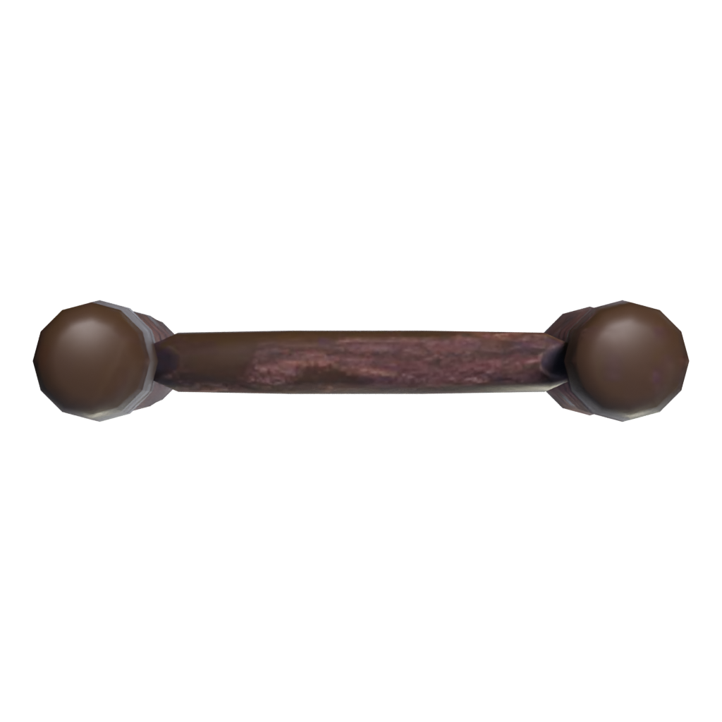 Bottom view of the Medieval Ladder 3D model