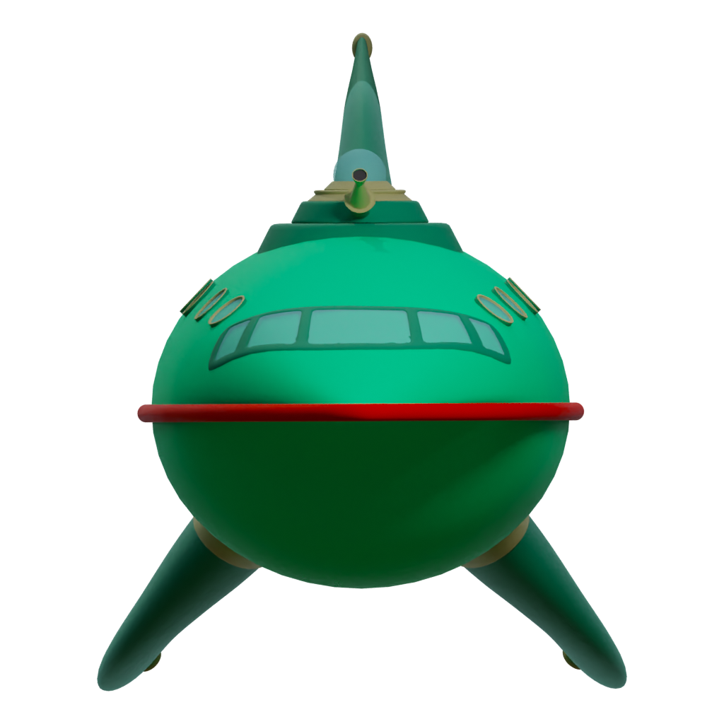 Left view of the Planet Express 3D model