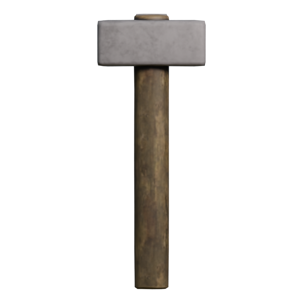 Back view of the Old Hammer 3D model