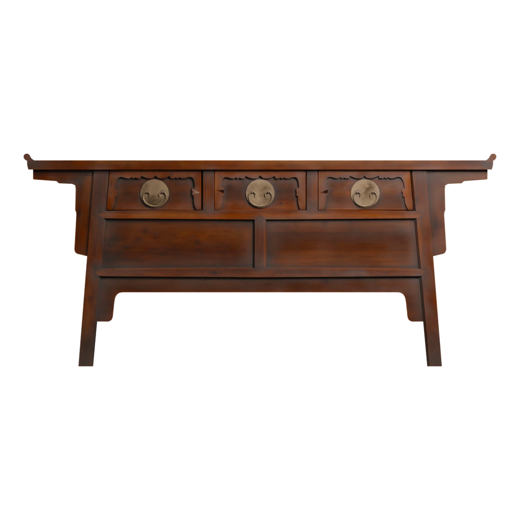 Front view of the Chinese Commode 3D model