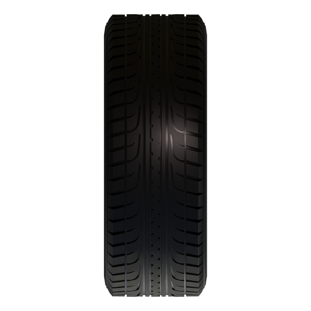 Top view of the Car Tire 3D model