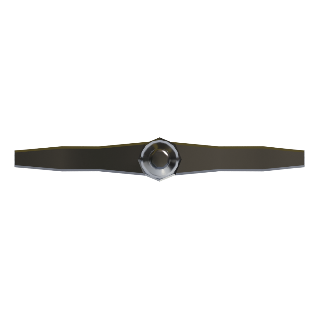 Top view of the Low Poly Medieval Sword 3D model