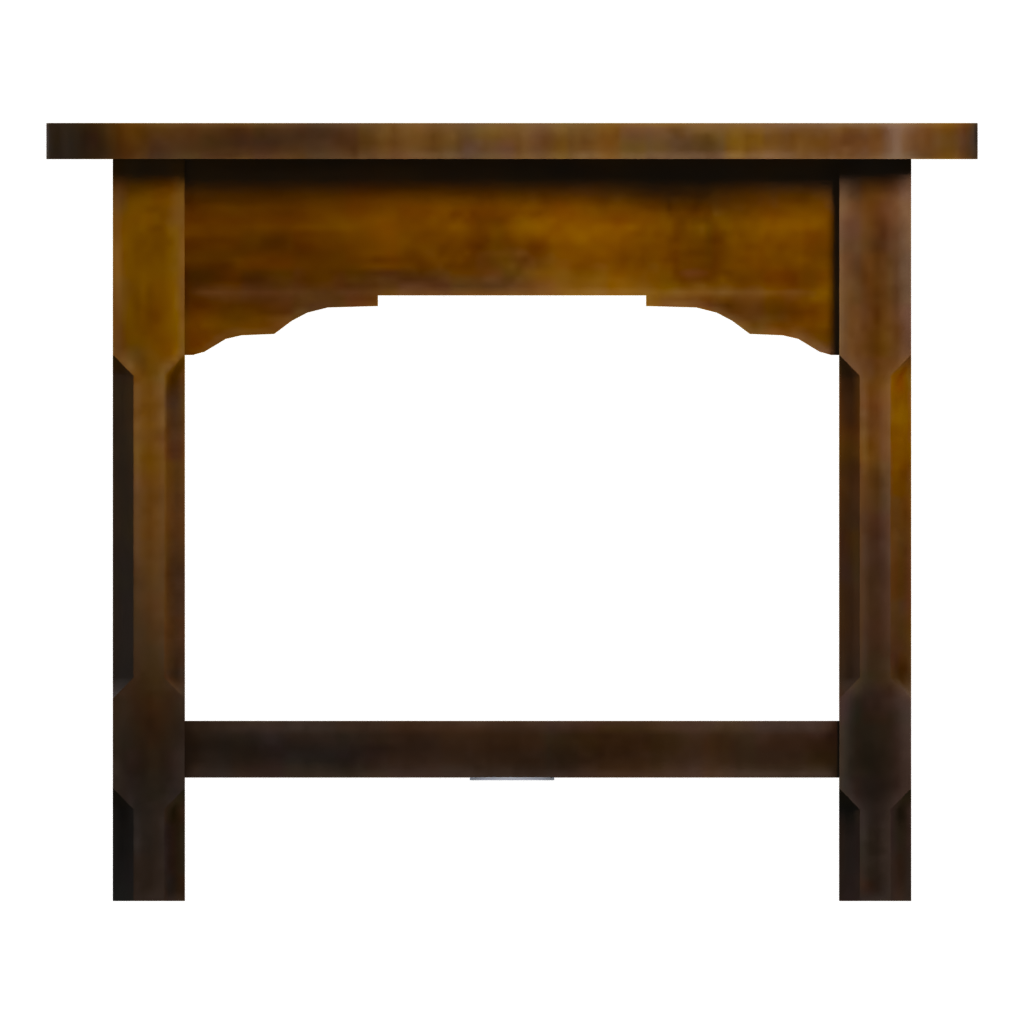 Right view of the Wooden Table 3D model