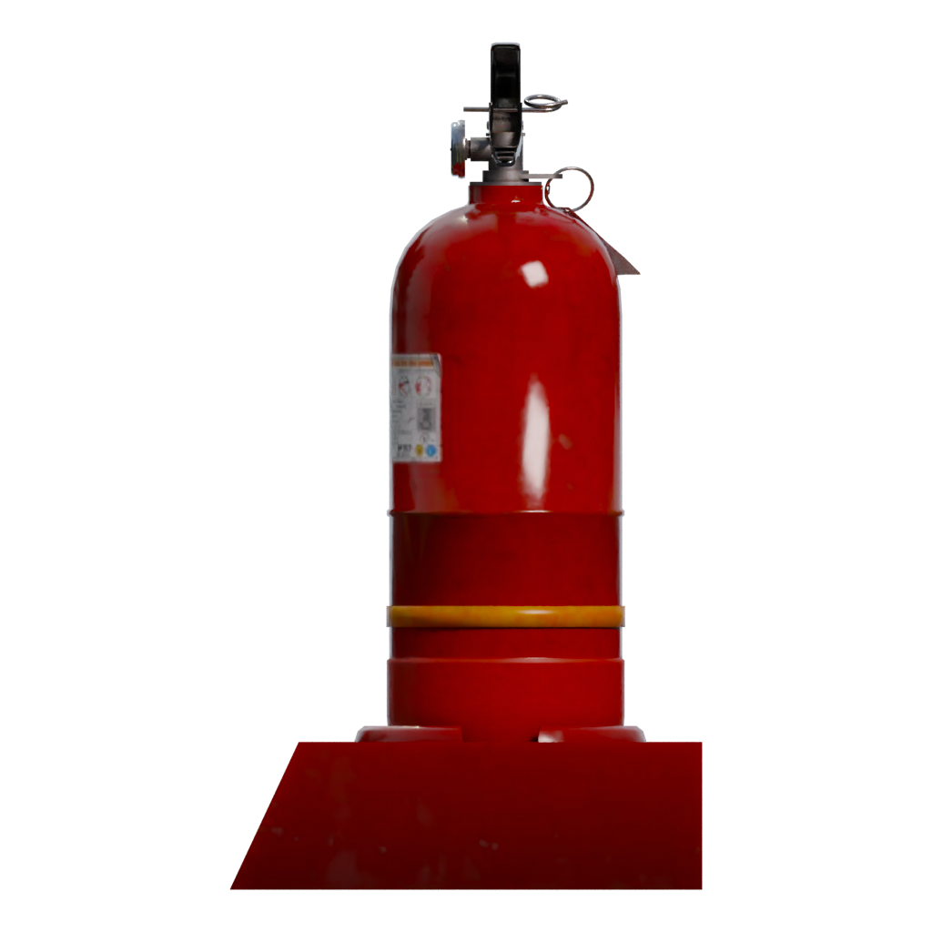 Left view of the Korean Fire Extinguisher 3D model