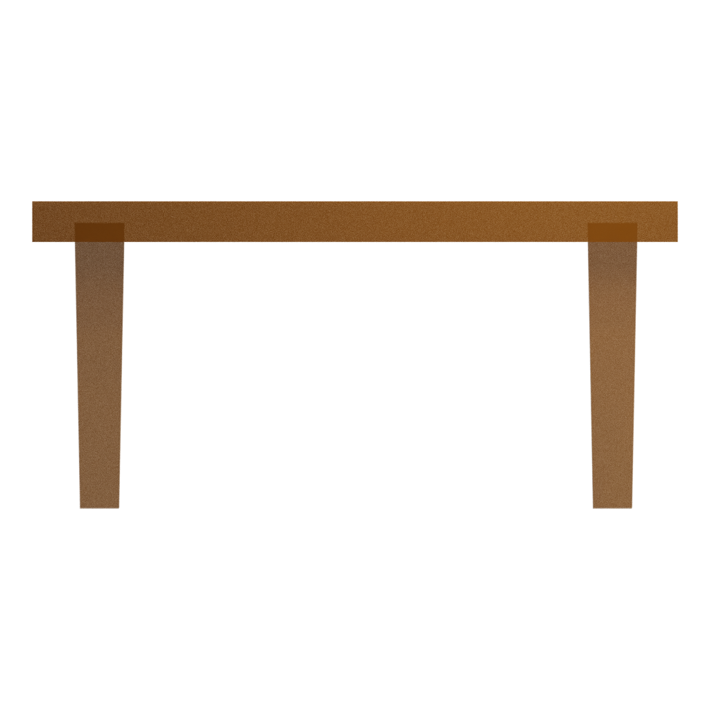 Back view of the Table 3D model