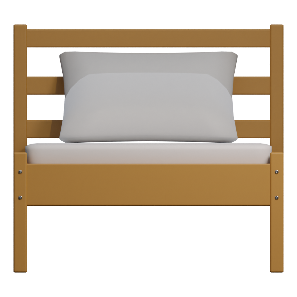 Front view of the Bed Sample 3D model