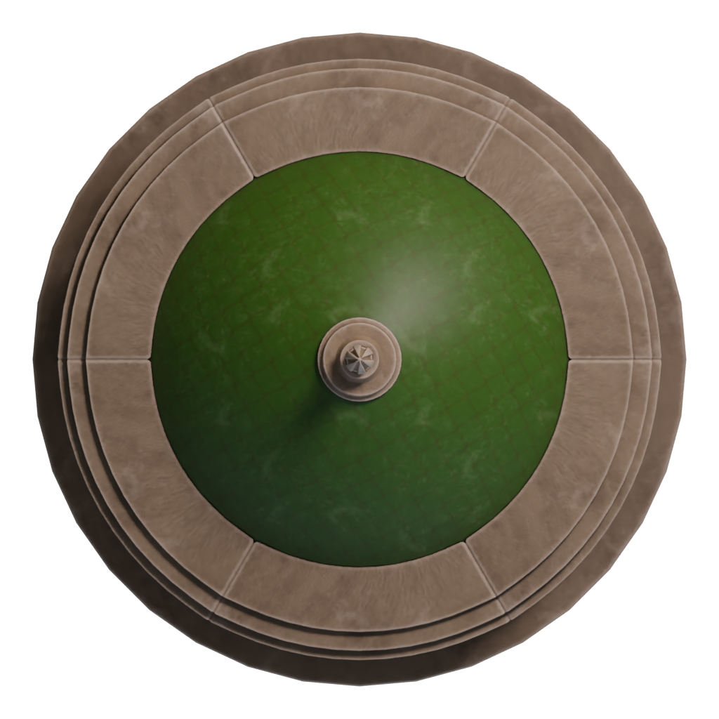 Top view of the Rotunda 1 3D model