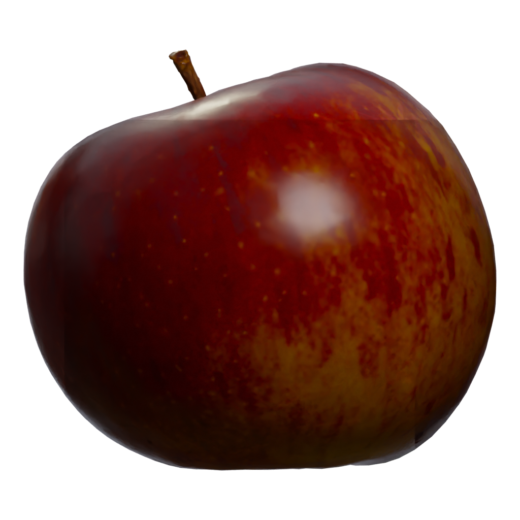 Left view of the Apple 3D model