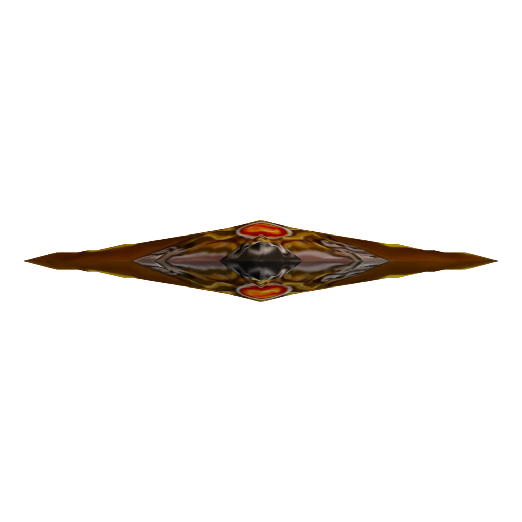 Bottom view of the Low Poly Sword 3D model