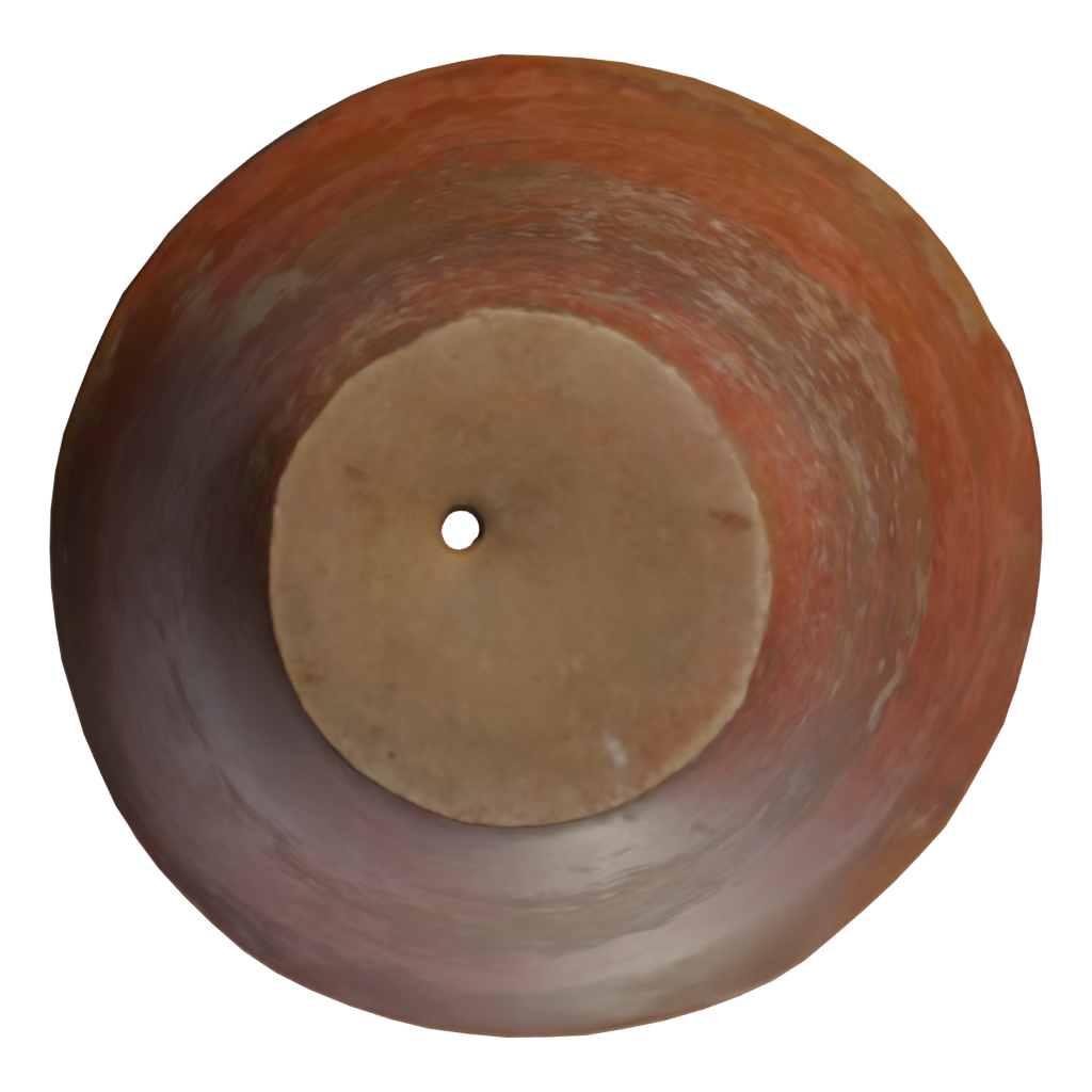 Bottom view of the Planter Pot Clay 3D model