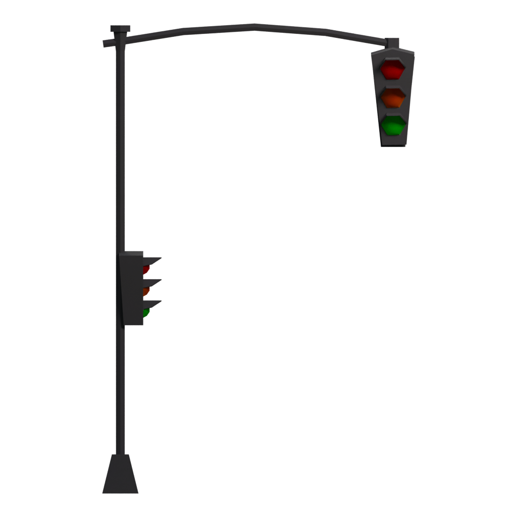 Right view of the Traffic Lights 3D model
