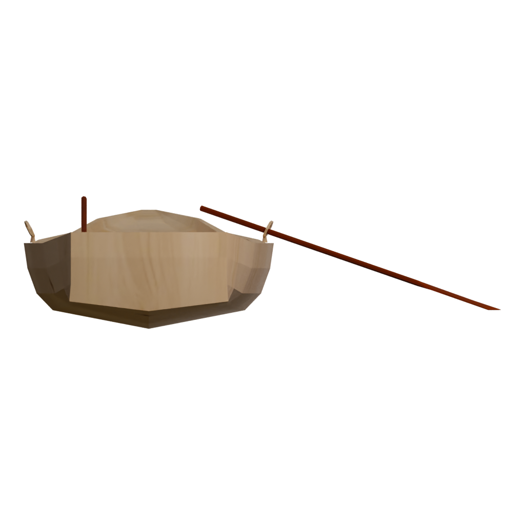 Back view of the Boats 3D model