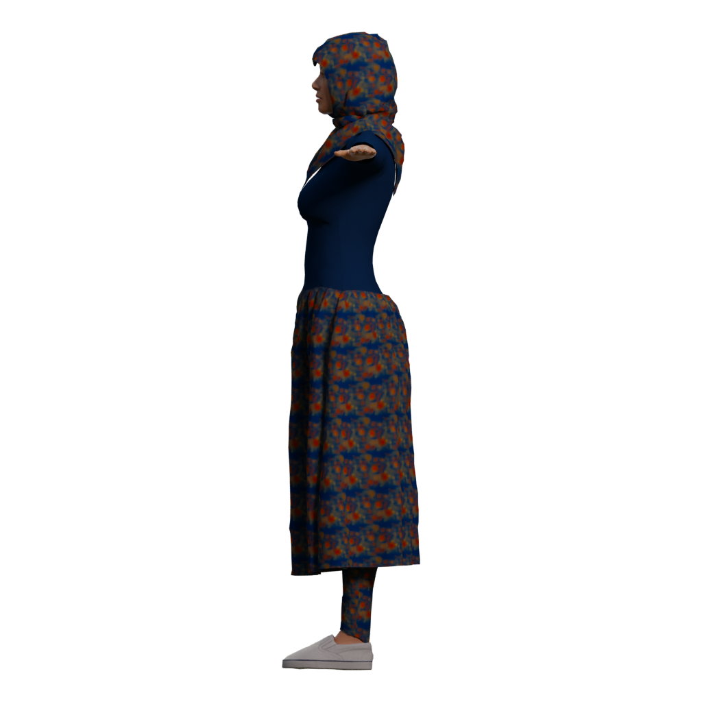 Left view of the Hejab 3D model