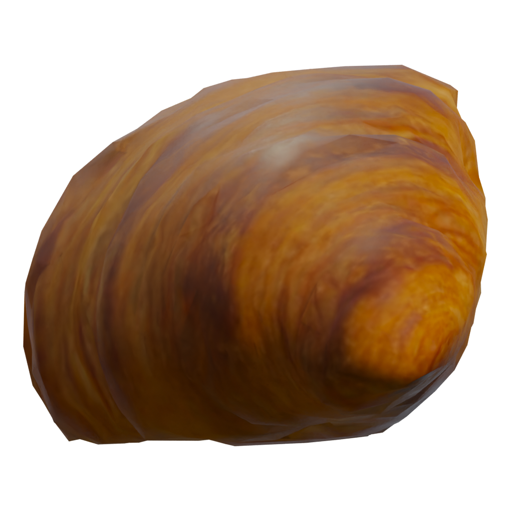 Left view of the Croissant 3D model