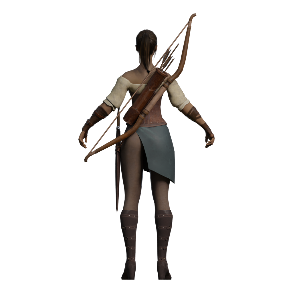 Back view of the Arquera En Formato Stl 3D model