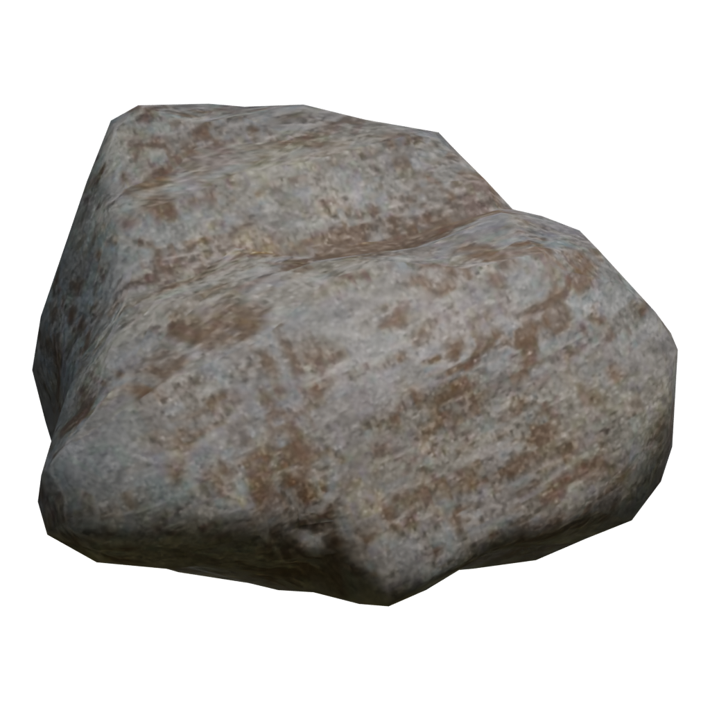Back view of the Rock 3D model