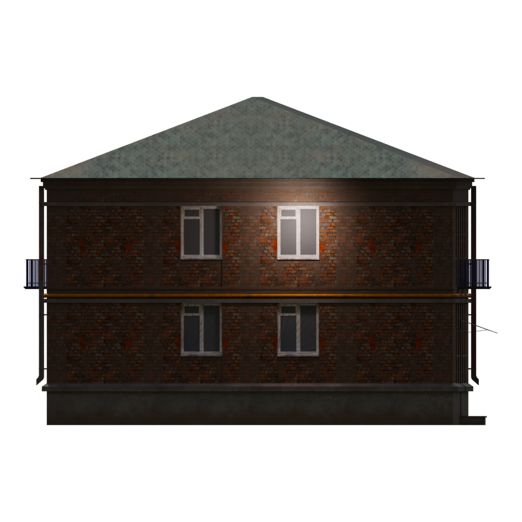 Right view of the 1960S Building 3D model