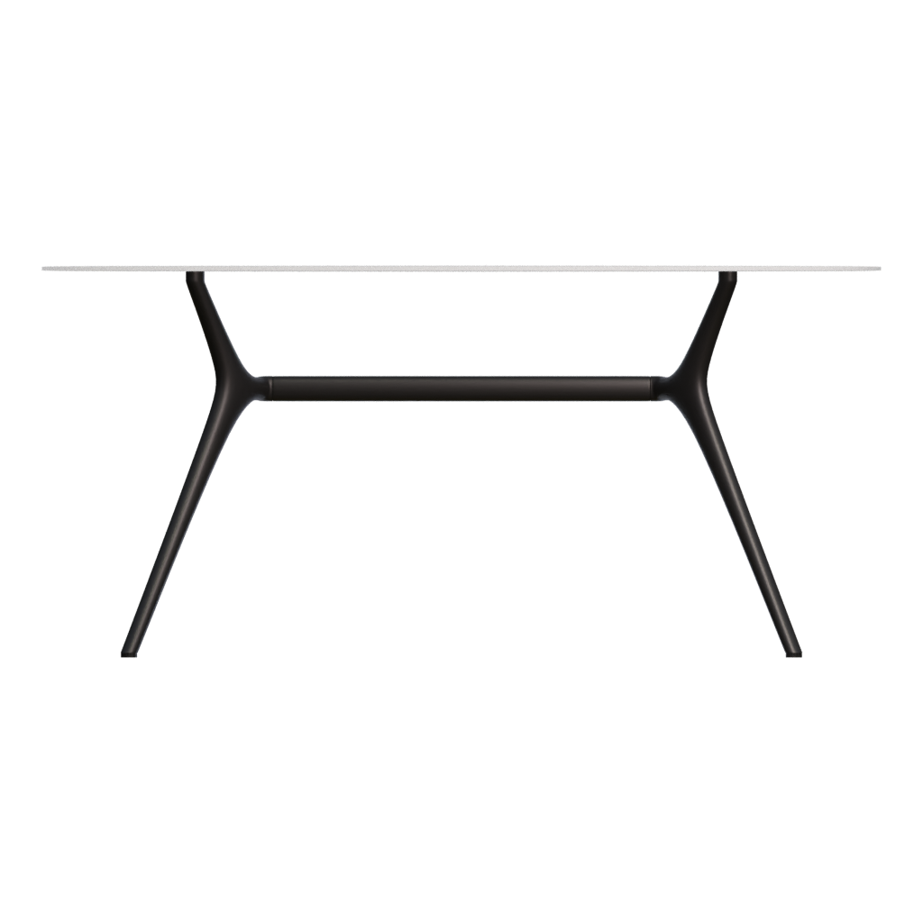 Back view of the Table Johann Oak Black 220 3D model