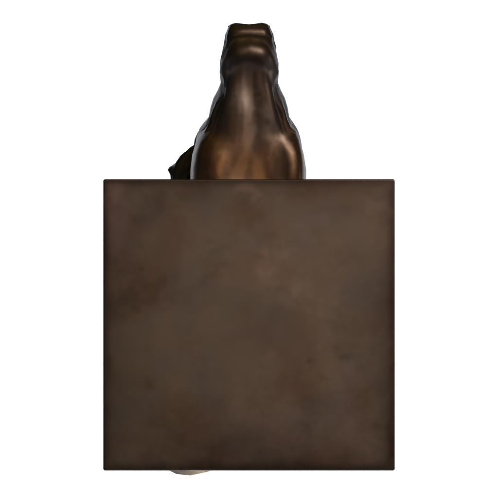 Bottom view of the Horse Head 3D model