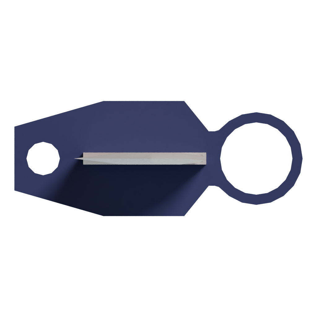 Bottom view of the Knife M9 3D model