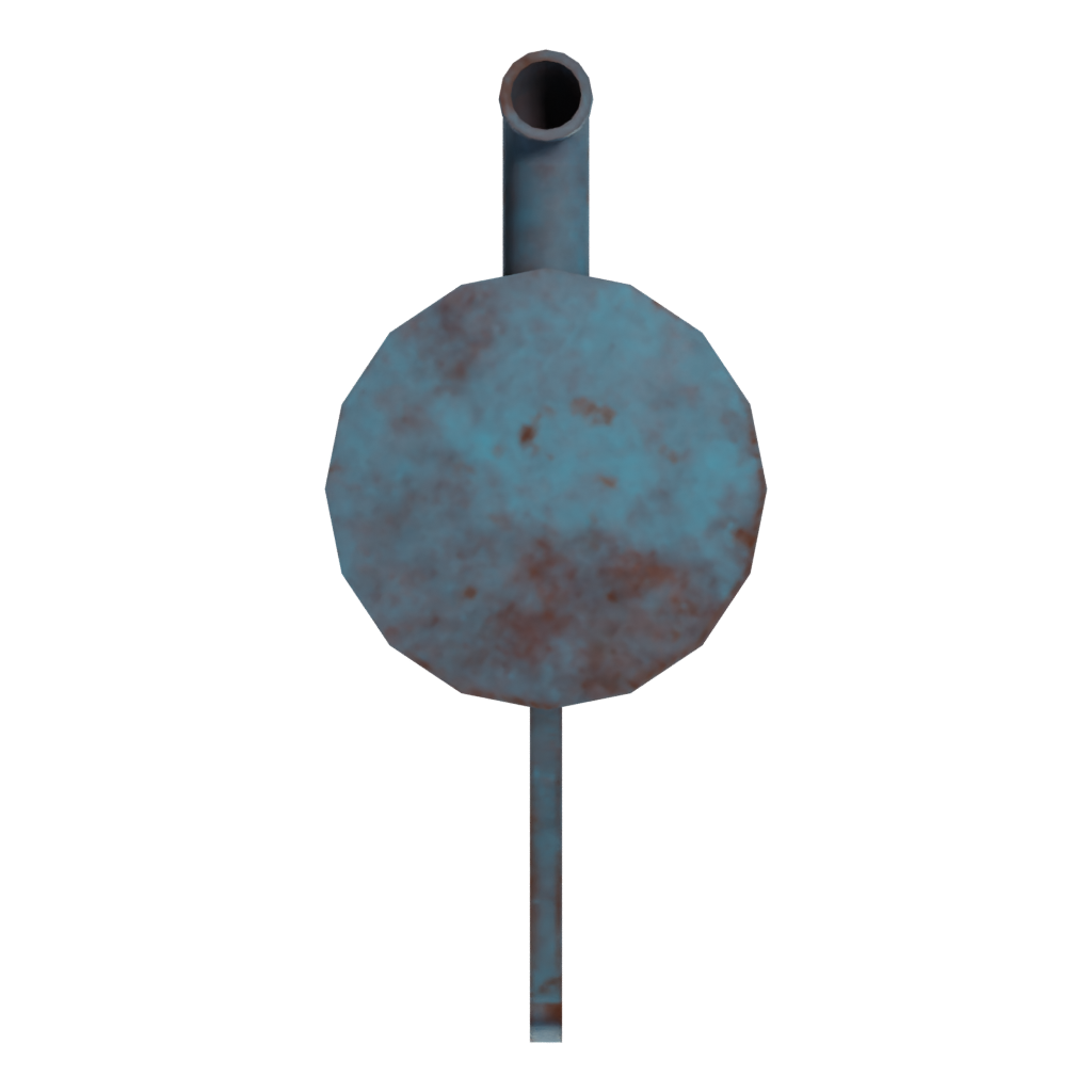 Bottom view of the Water Collecting Column 3D model