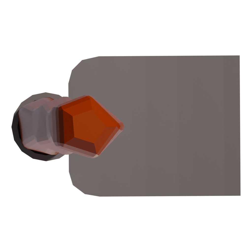 Bottom view of the Climbing Axe 3D model