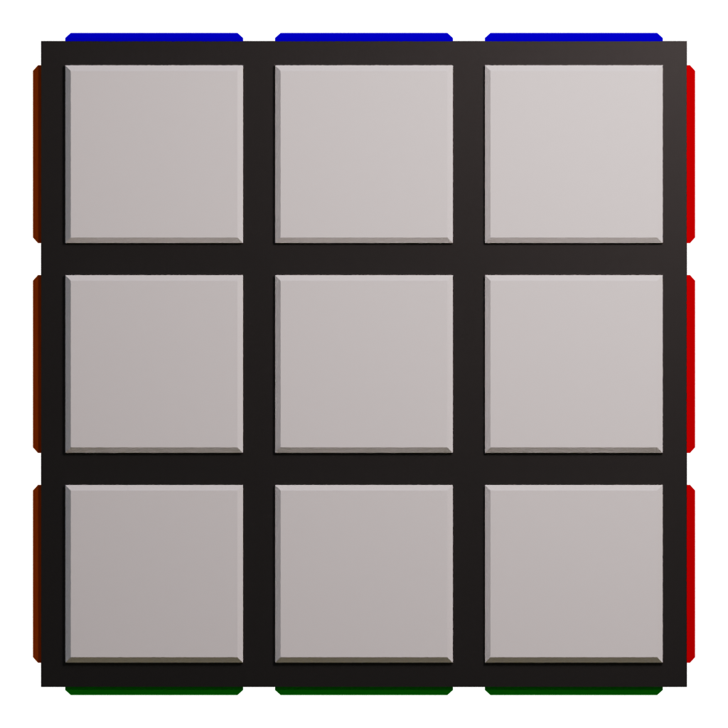 Right view of the Rubiks Cube 3D model
