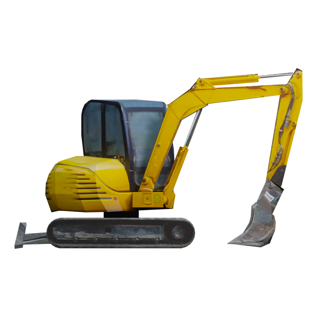Front view of the Excavator 3D model