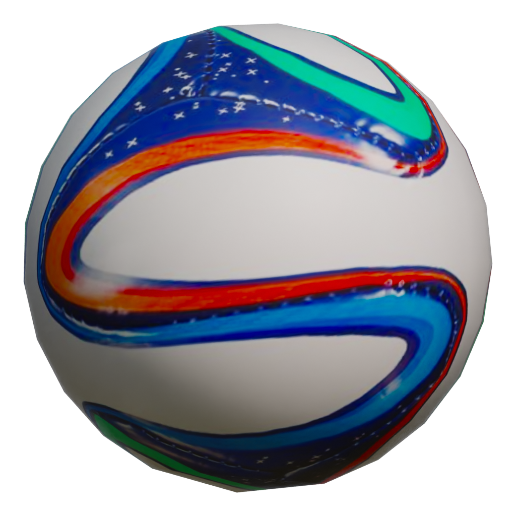 Front view of the Football Ball Brazuca 3D model
