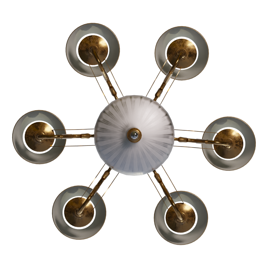 Bottom view of the Chandelier 3D model