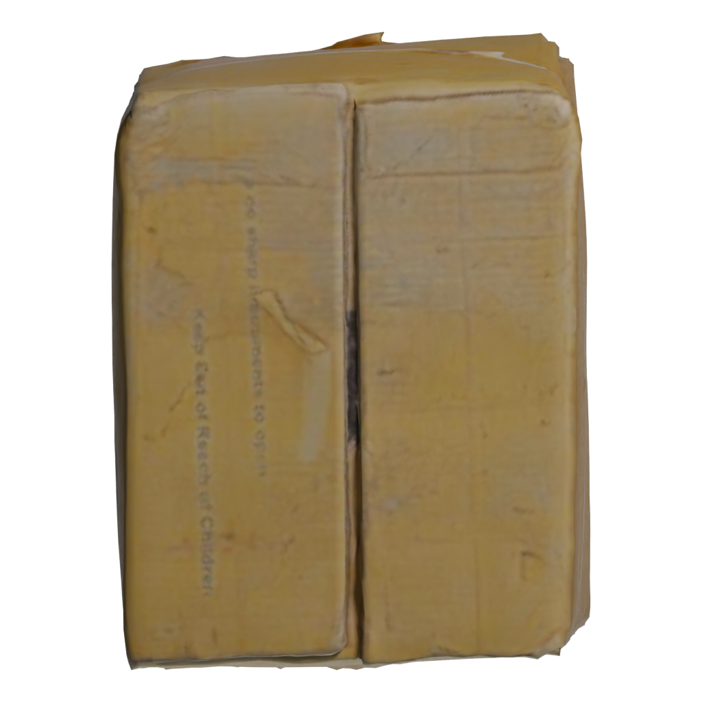 Bottom view of the Cardboard Box 3D model