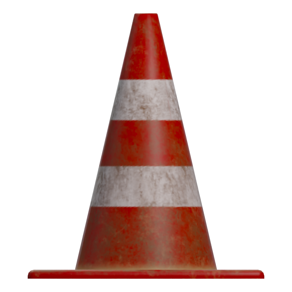 Right view of the Street Cone 3D model