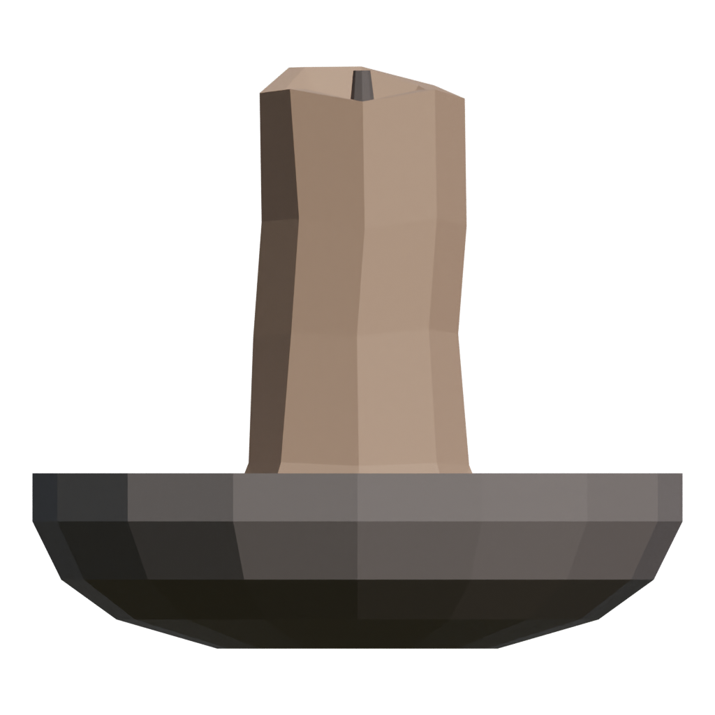 Front view of the Candle In A Saucer 3D model