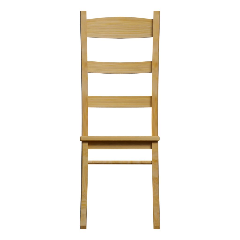Front view of the Chair 3D model