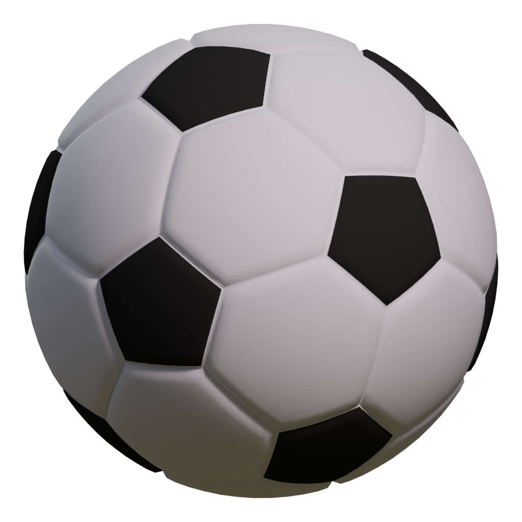 Right view of the Realistic Soccer Ball With Realistic Depth 3D model