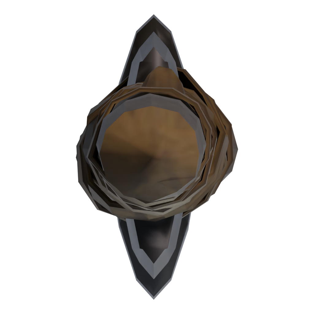 Bottom view of the Spear 3D model