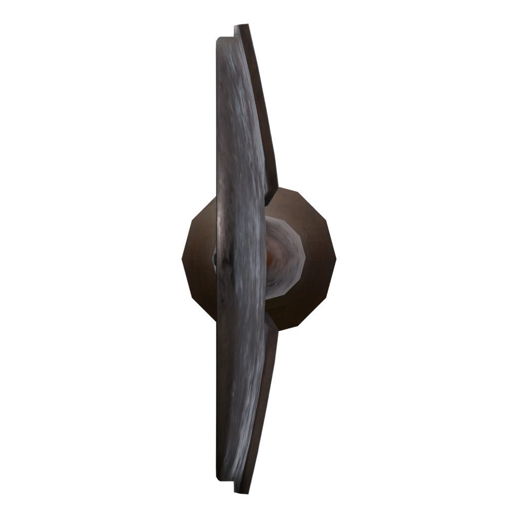 Left view of the Medieval Shovel 3D model